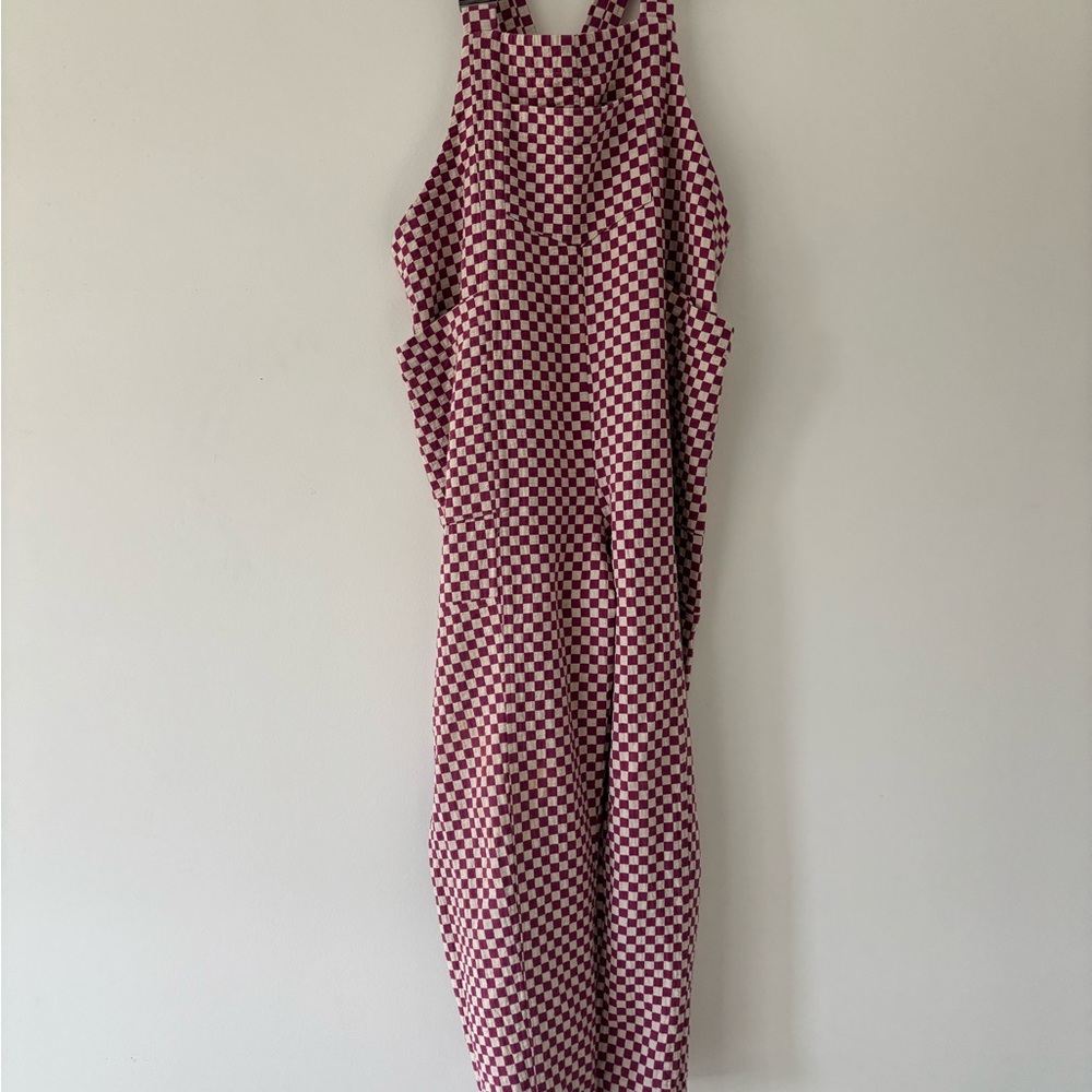 Ilana Kohn Magenta and White Checkered Jumpsuit - Picture 3 of 5